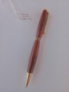 Stylo à bille: Bois de violette du Mozambique | Plaqué or 24k